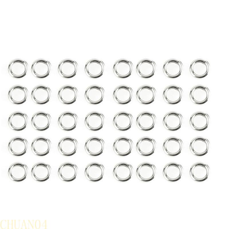 A1A2 500Pcs High Strength Fishing Split Rings Double Rings Connector Heavy Duty Lures Rings High Carbon Spring Steel Split Rings