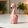 Decorative Aesthetic Room Decor Cute Resin Flamingo Vase, Pink Flower Holder Figurine, Unique Housewarming Gifts Tabletop Ornament for Dried