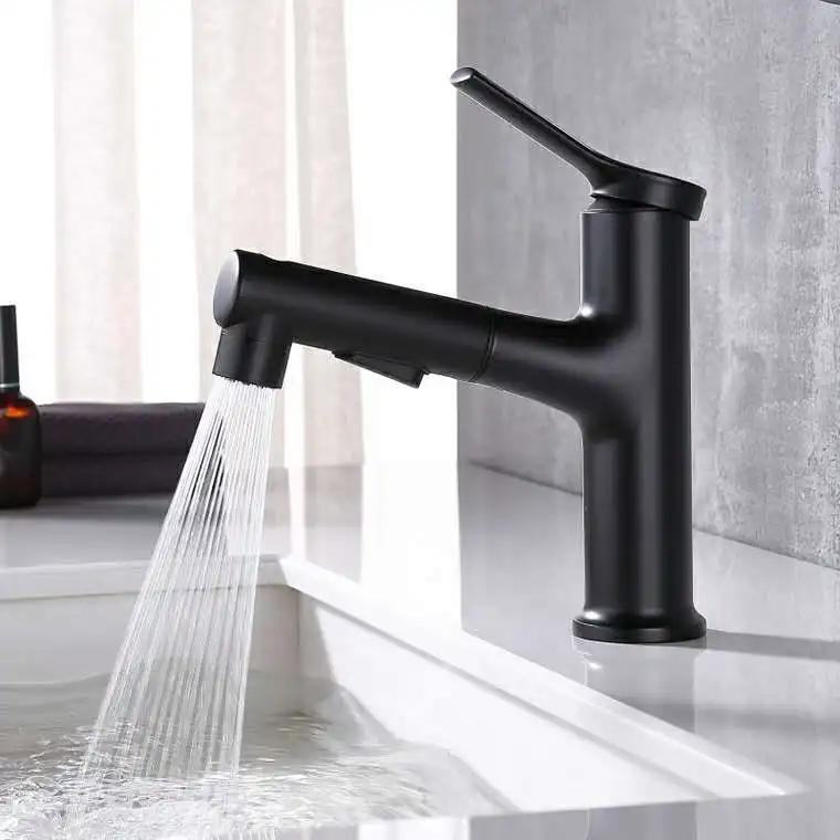 Grey Bathroom basin faucets basin mixer sink faucet Pull Out bathroom water mixer Chrome White Modern Washbasin faucets Black