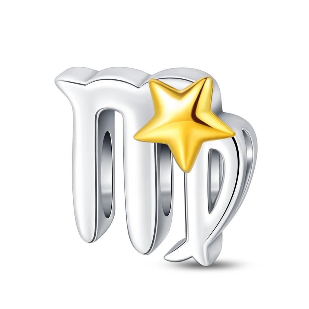 Copper Constellation Series 12 Constellation Luminous Color Change Star Charms Beads Fit Bracelet Diy Jewelry