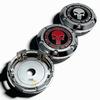 4pcs Skull Logo Badge Emblem Car Wheel Center Caps 66MM Clips 62MM Rim Hubcaps Dust Cover Wheels Cap Hub Replace Car Accessories