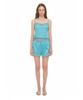 TOOMUCHTAX Lace Trim Slip Camisole Blue