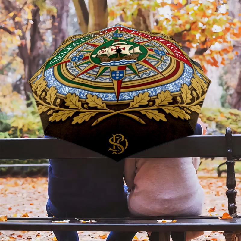 Portuguese Heritage Emblem Folding umbrella Umbrella durable Sun umbrella printing outdoor
