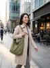 [BgYeah] Perfect for Travel, Commuting, and Everyday Use. This Large-capacity Tote Bag Combines Natural Hempen and Cowhide Leather with a Zipper and