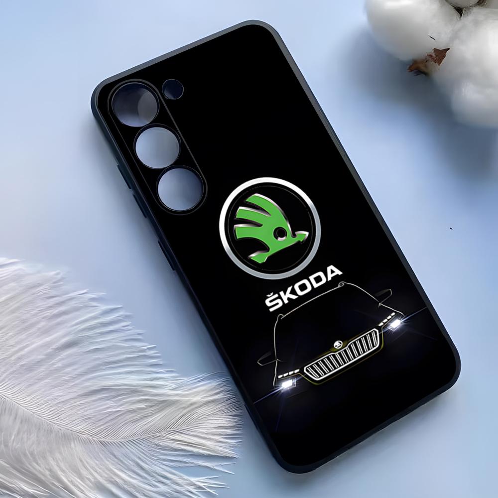 Design Super Mașină - Husă Telefon Skoda Pentru Samsung S25 Ultra S24 S23 S22 S21 S20 Plus Fe Galaxy A54 A53 A34 A25 Husă Silicon