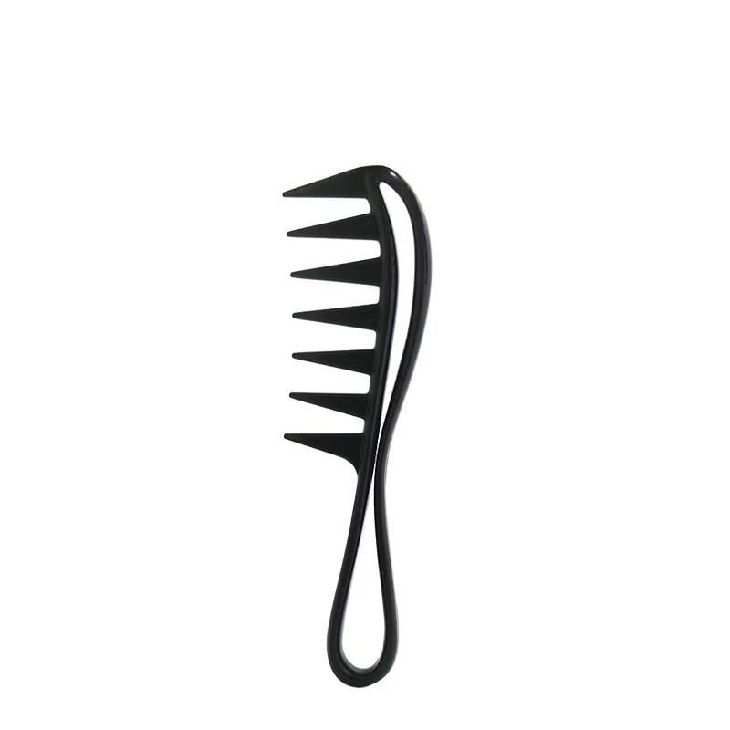 Hair Comb With Fish Bone Handle Large Teeth Styling Brush For Mens Hair Styling And Haircare