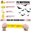 1 Pack Halloween Decoration Hazard Warning Tape, Yellow Horror Warning Tape Roll Roadblock Safety DIY Decoration, 4.8cm 25m