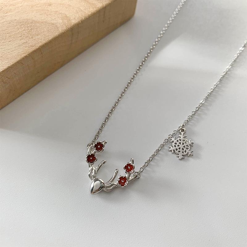 Collier Clavicule Faon Élégant - Cadeau de Noël Haut de Gamme pour Femmes