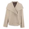 Women's Oversized Wool Coat Elegant Short Jacket Double Breasted Winter Casual Outerwear