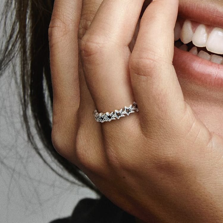 Pandora 925 Sterling Silver Rings Women's Silver 190029C00