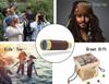 Laupha Pirate Vintage Cosplay Pirates of the Collectible with Pocket Compass Telescope, Monocular, 25x30mm, Extendable, Compact, Portable, Kids'