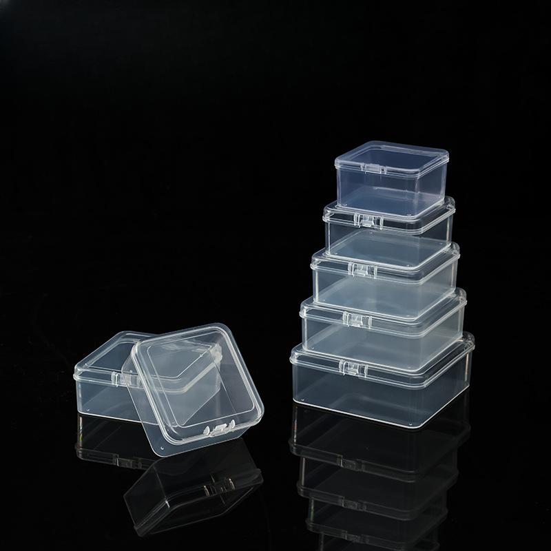 Heightened Square Pp Plastic Box, Transparent Storage, Parts Box, Square Small Product Puzzle Packaging Box, Display Box.