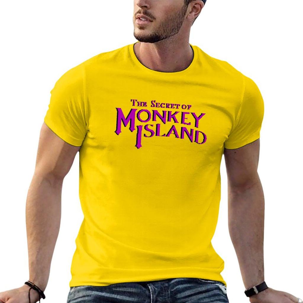 Monkey Island - The Secret of Monkey Island Original Logo Sticker T-Shirt blacks workout shirts for men