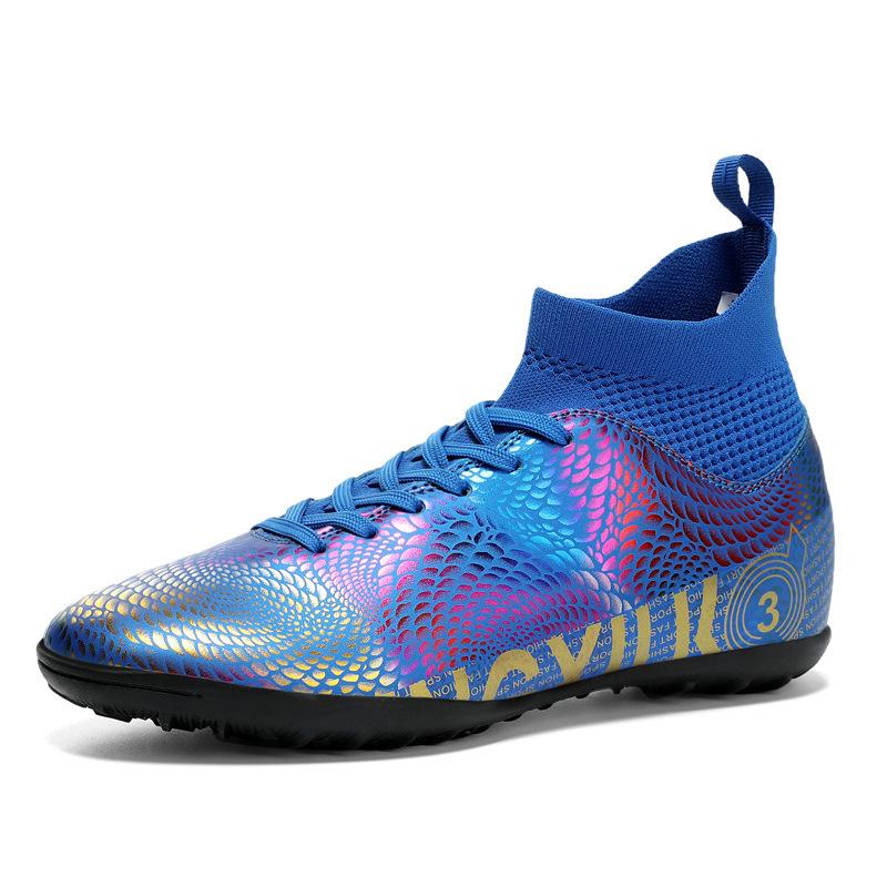Training Shredded High Top Nails Football Shoes Sports Football Shoes Spikes Competition Adult Men'S And Women'S Shoes
