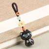 Phone Pendent Car Key Charms Decoration Hand-woven Sandalwood Key Chain Key Chain Strap Mobile Phone Ring Lucky Cat Pendant