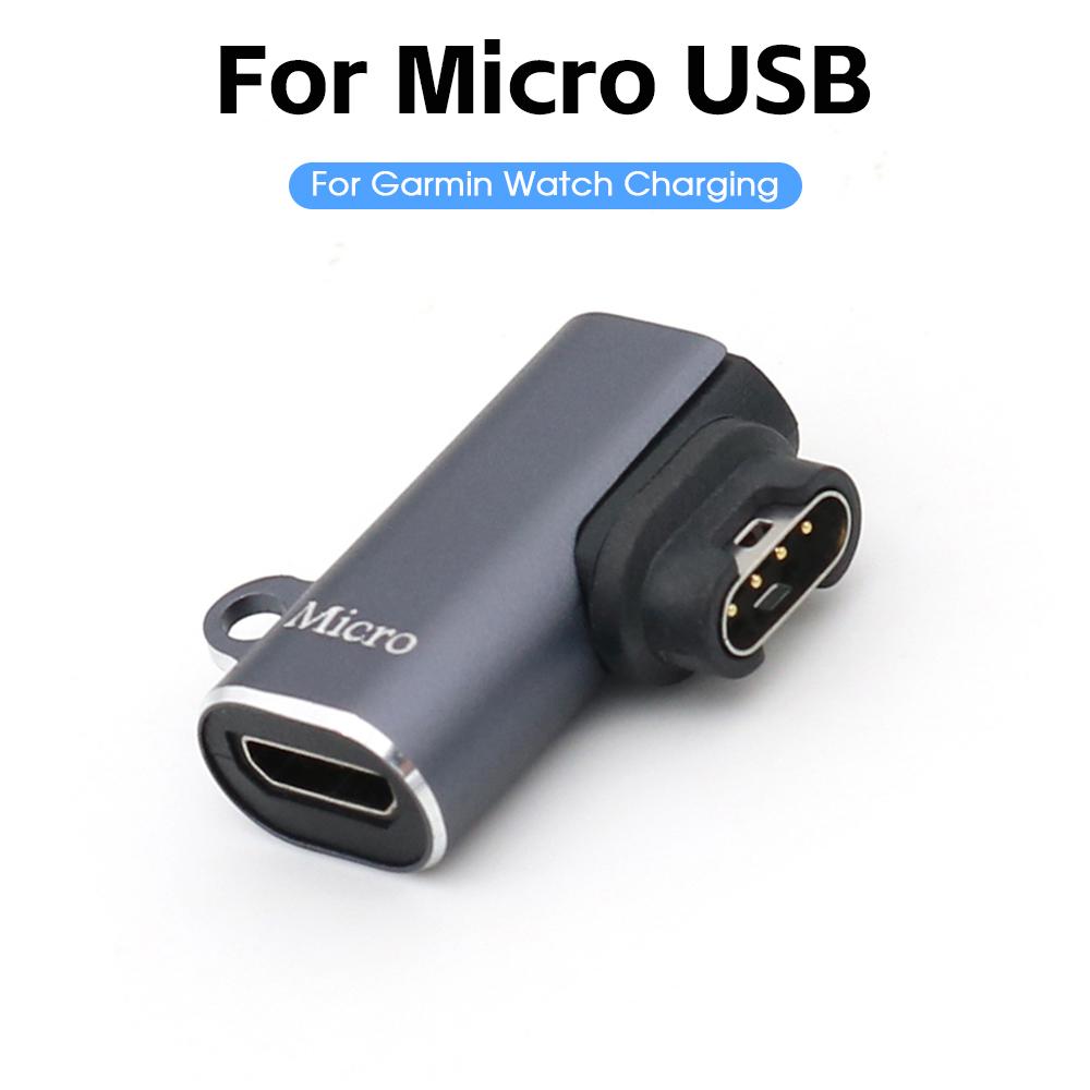 Charging Cable for Garmin Fenix 7/7S/7X/6/6S Forerunner 745 Venu Instinct Micro USB Type C IOS Watch Charger Adapter Converter