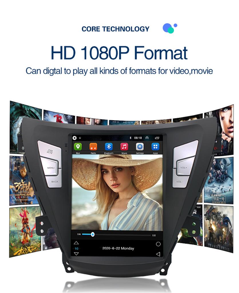 Carplay/Android Auto Head Unit for Elantra 2011-2013