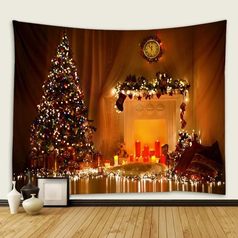 Christmas Party Background Living Room Bedroom Home Wall Decor Tapestry