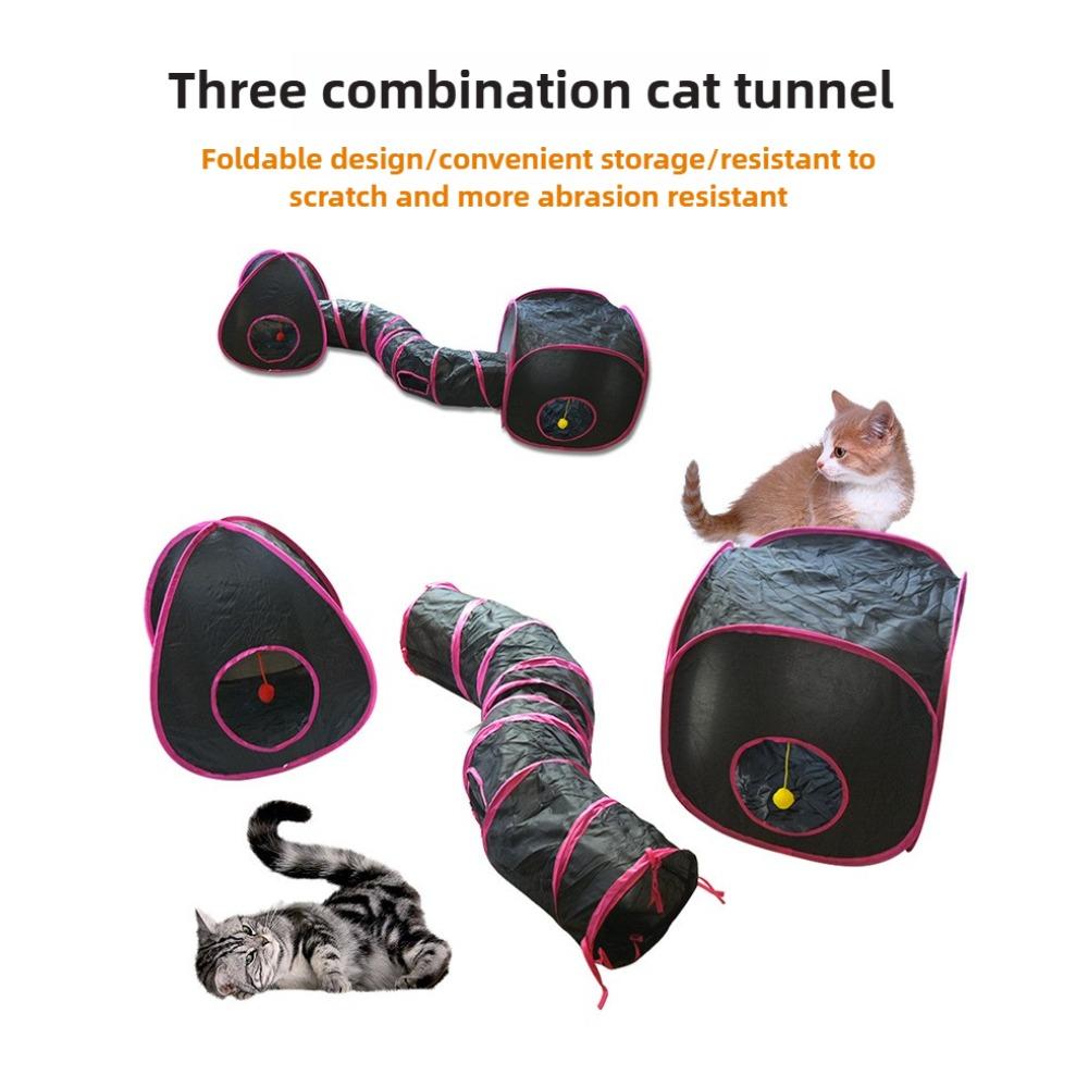 Pet Cat Toys Combination Tunnel Cat Runway Cat Drill Through Rolling Ground Totoro Tunnel Toy Can Combined with Cat Tunnel Toys