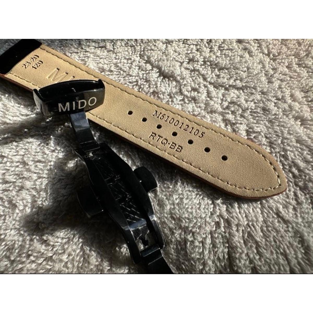 Used MIDO Helmsman Series Genuine 23MM Genuine Leather Strap Unused Item Shipping Included