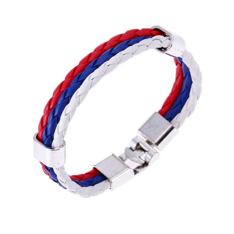 Bracelet en Cuir PU Tressé pour Hommes Femmes