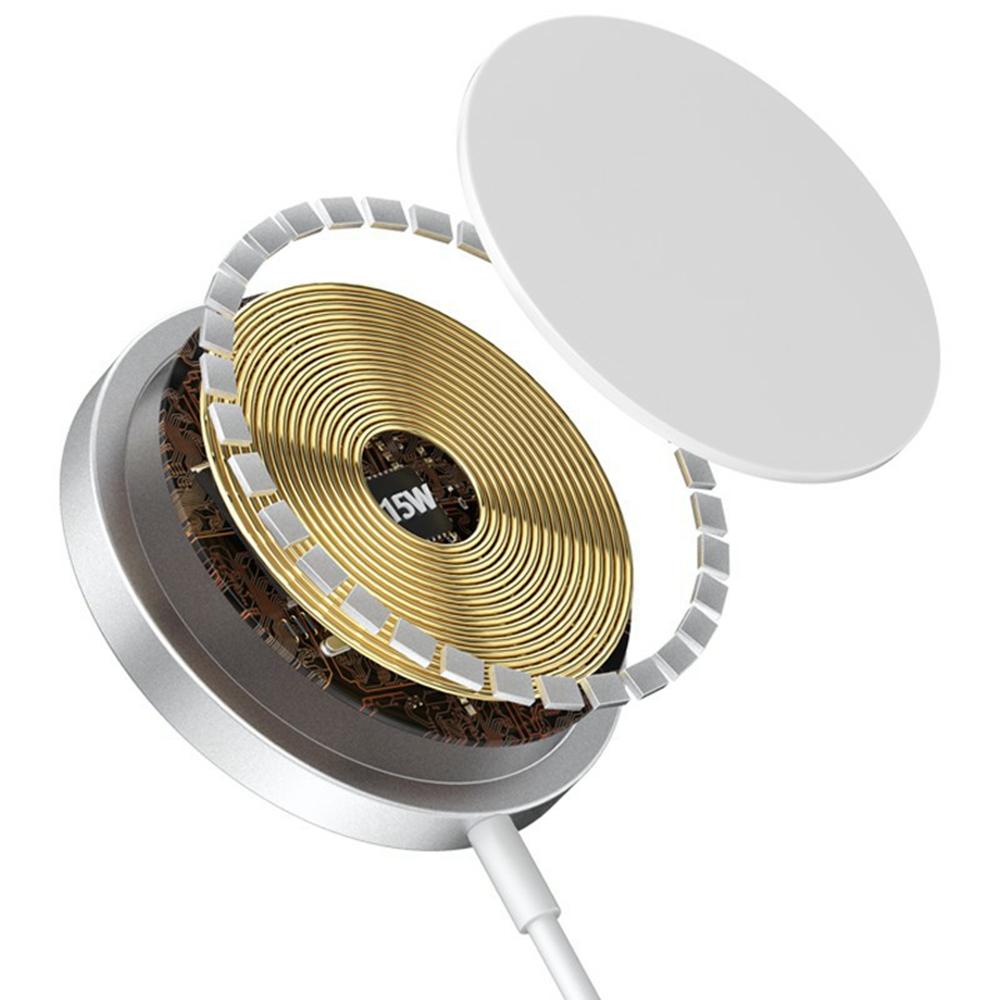 

WIWU W009 Magnetic Wireless Charger Round Phone Charging Pad with Type-C Cable