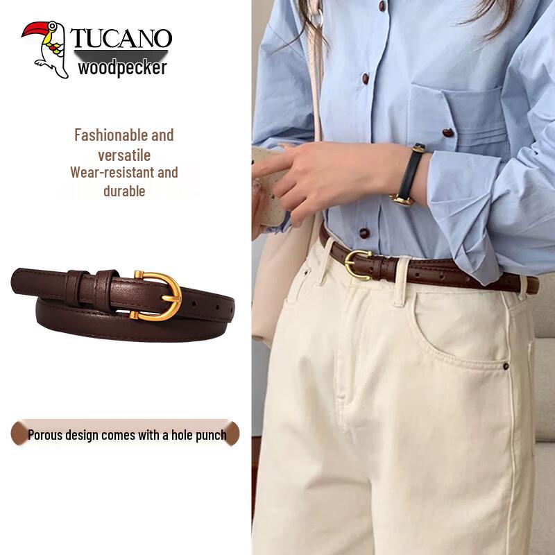 TUCANO Women s Casual PU Pin Buckle Belt 105-110cm