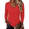 Maglione da Donna a Treccia con Scollo a V, Pullover a Manica Lunga per Autunno e Inverno, Abbigliamento Casual