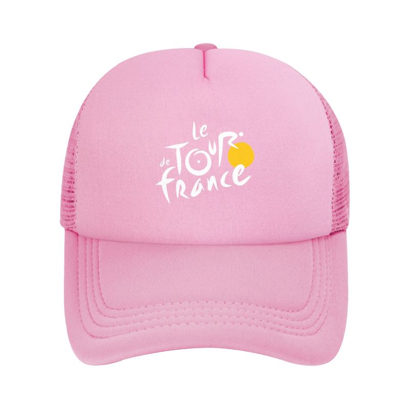 

Tour De France Mesh Baseball Cap Unisex Solid Color Trucker Hat Summer Breathable Adjustable Snapback Cap Outdoor Sun Visor Hats Adjustable