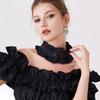 Fashion Ruffles Button Fake Collar For Women Stand Detachable Collar Fake Girls Wristband Fake Cuff Accessories