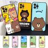Cute L-LINE F-FRIENDS Phone Case For iPhone 16 15 14 13 12 Mini 11 Pro XS Max X XR SE 6 7 8 Plus Soft Silicone Cover