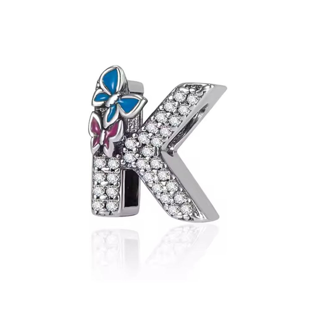 Charms Lettres Papillon Amour Perles Cuivre Convient Bracelet Fin Fabrication Bijoux DIY