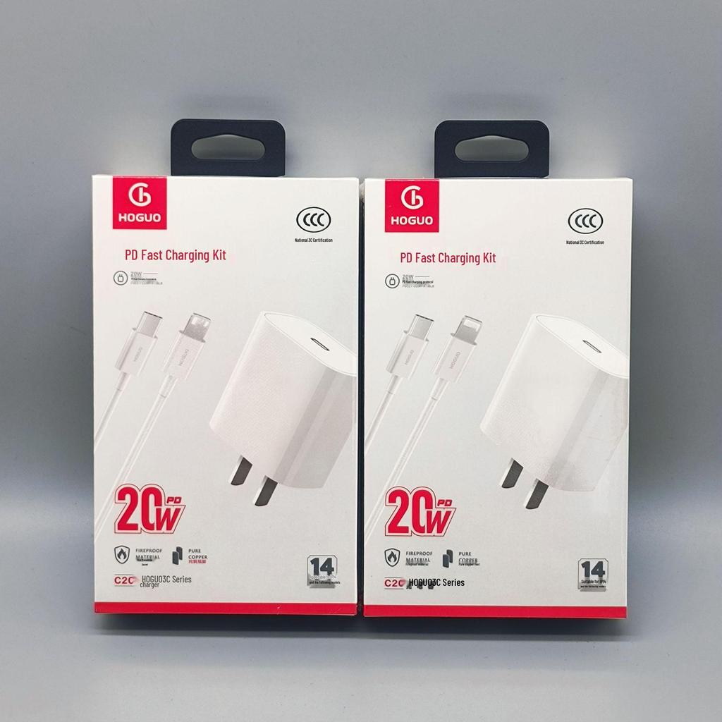 3C Certified 20W PD Fast Charger & Cable Set for Apple Phones
