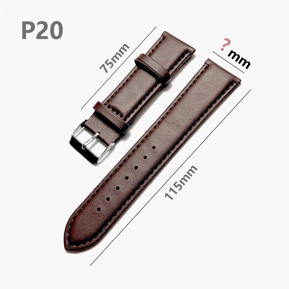 Lychee Grain Faux PU Leather Watch Strap 14-24mm Wristband