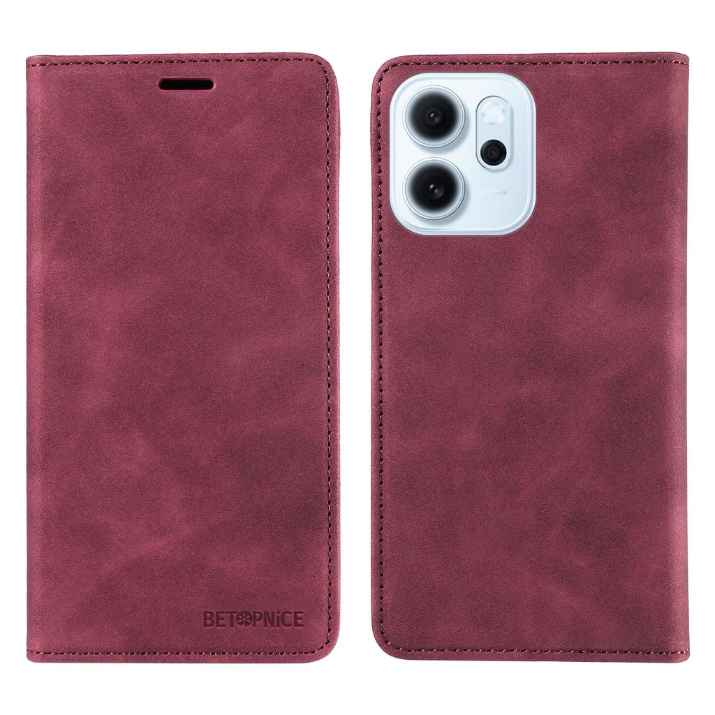 Pour Oppo Reno15 F 5G Coque BETOPNICE Fermeture Magnétique Portefeuille Bloquant RFID Support Housse de Téléphone en Cuir