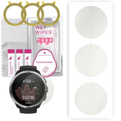 3x apgo Hydrogel Matte Screen Protector για Suunto 9, Φιλμ Hydrogel, Ευέλικτη, Μαλακή TPU με στρώμα τοποθέτησης εύκολη εγκατάσταση