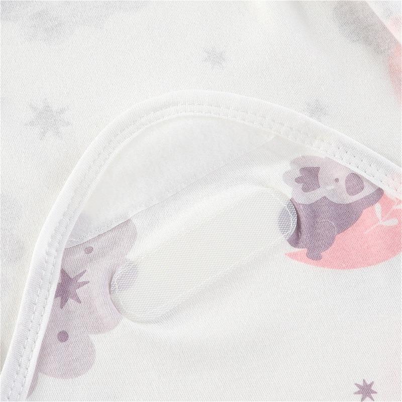 2PCS Set Newborn Swaddle Wrap with Bear Ear Hat Soft Cotton Anti‑Startle Adjustable Anti‑Kick Baby Sleepsack Breathable Infant Sleeping Blanket