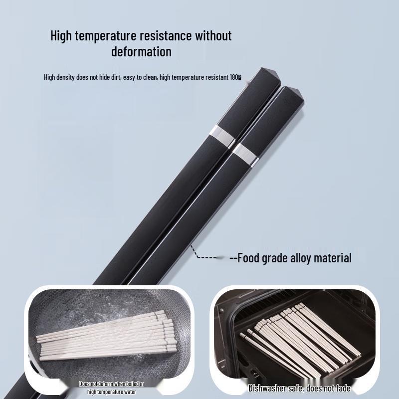 Elegant Antibacterial High-Temperature Alloy Chopsticks