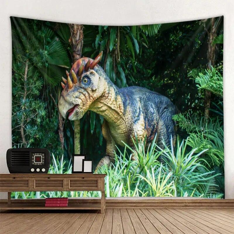 Гобелен с динозавром на стене — фото 20