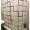 180*200cm Banyo Perdesi Su Geçirmez Duş Perdesi 12 Perde Kancası ve Halkası ile Duş Perdesi Seti