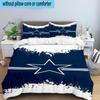 Dallas Cowboys  3PCS Bedding Set 2D Printing (Includes 1 Duvet Cover + 2 Pillowcases Coreless), Bedroom decor,Fan gift
