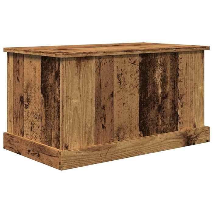 VidaXL Boîtes de rangement vieux bois 70x40x38 cm bois d'ingénierie, boîte à outils, bac de rangement, rangement d'outils, 857161
