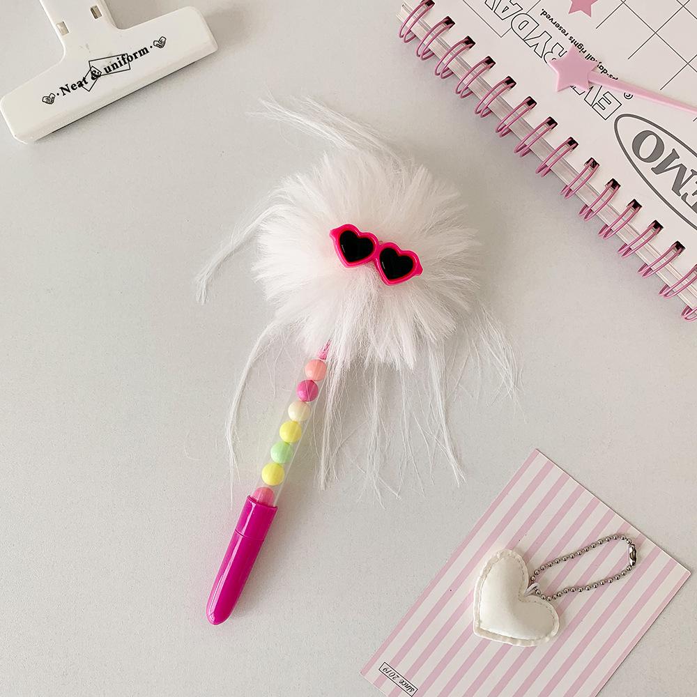 Funny Kawaii Design Ballpoint Pen for Kids Boy Girl Cartoon Plush Creative Design Writing Pen 0.5mm Blue Ink Scrapbook Pens