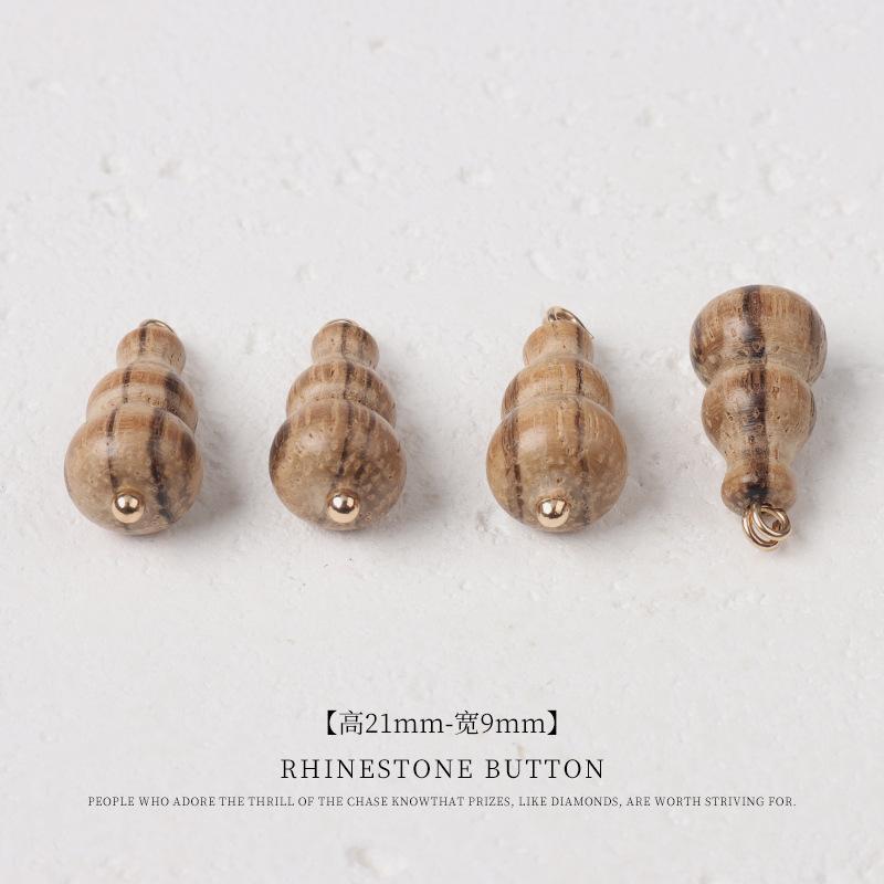 

5pcs Gold Nail Gourd Button Retro Chinese Cheongsam Hanfu Disc Button Button Shirt Cardigan Sweater Button Accessories log 9mm * 16mm