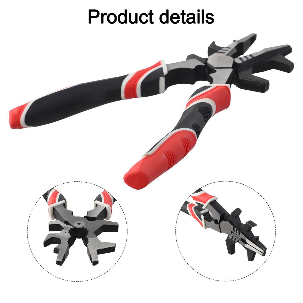 Anti-Slip Grip Multi-Function Pliers TPR Anti-Slip Handle User-Friendly Design Versatile Tool High Carbon Steel
