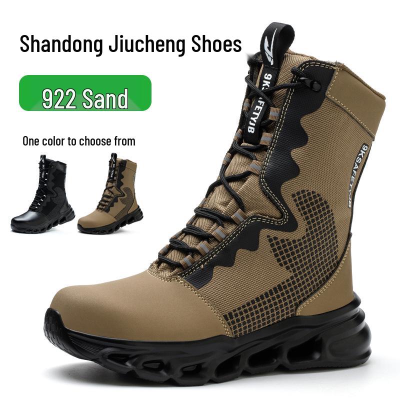 High-Top Steel Toe Safety Boots - Anti-Smash & Puncture Resistant, Durable & Comfortable Work Shoes