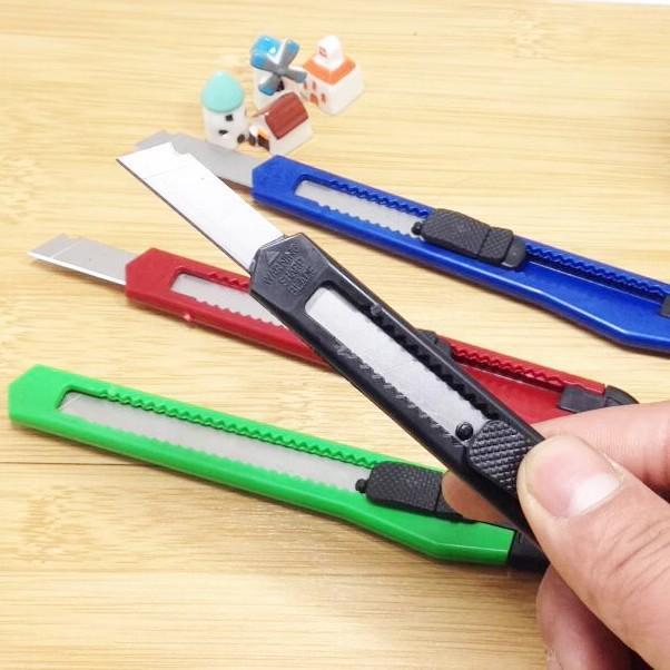 Colorful Stainless Steel Utility Knife - Portable Paper Cutter for Students