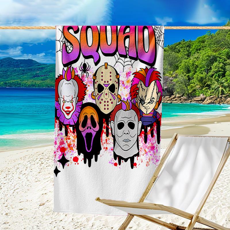 Ultra-Soft Beach Towel with Halloween horror Theme,Ideal for Pool - Camping, Diving - Perfect Travel Essential, Vibrant Beach Towel.