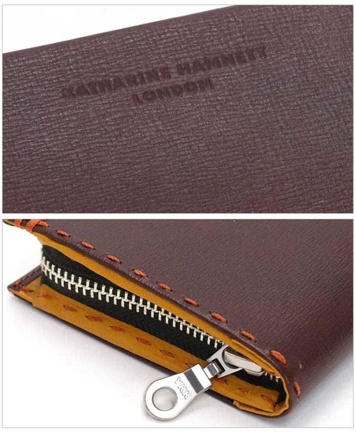 Hamnett Long Wallet Color Tailored 2 Made of High Quality Domestic Antique Kip Leather Round Zipper Bundle Holder Dark Brown [Catherine London] (Calf