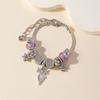 DIY Beaded Bracelet Kit Floral Bow Charm Alloy Crystal Rhinestone Jewelry Craft Set for Girls Women